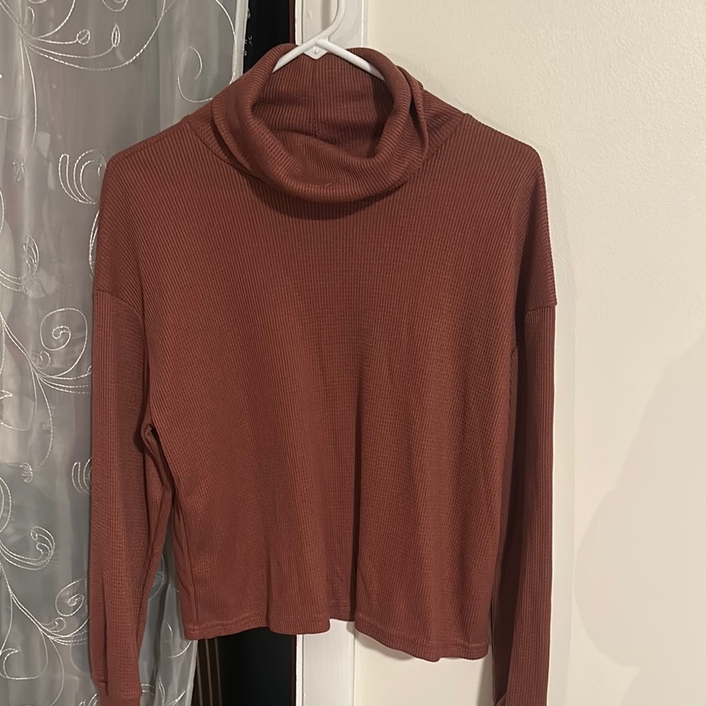 SHEIN Rust Crew Neck Sweater